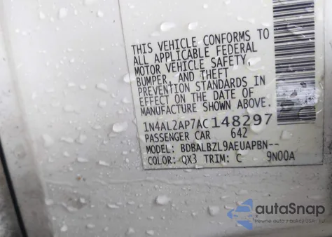 2010 Nissan Altima 2.5 S from USA, damaged, VIN 1N4AL2AP7AC148297